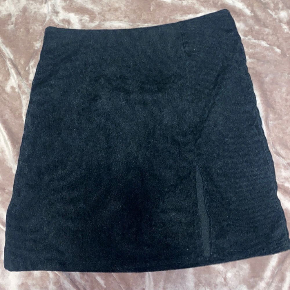 Velvet mini skirt